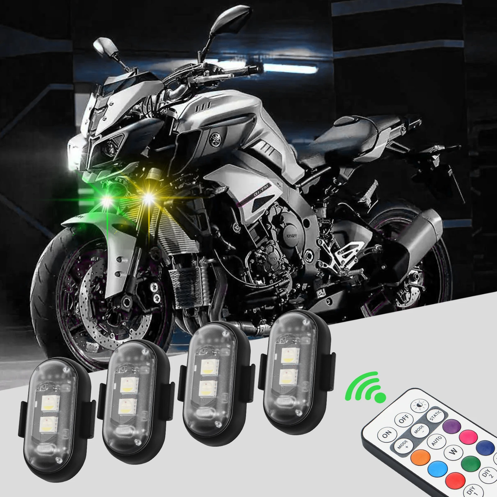 Mini Wireless LED Drone Strobe Light for Motorcycle Car Bike Remote Control Warning Light Indicator Light USB Charging 8Colors
Mini Wireless LED Drone Strobe Light for Motorcycle Car Bike Remote Control Warning Light Indicator Light USB Charging 8Colors
