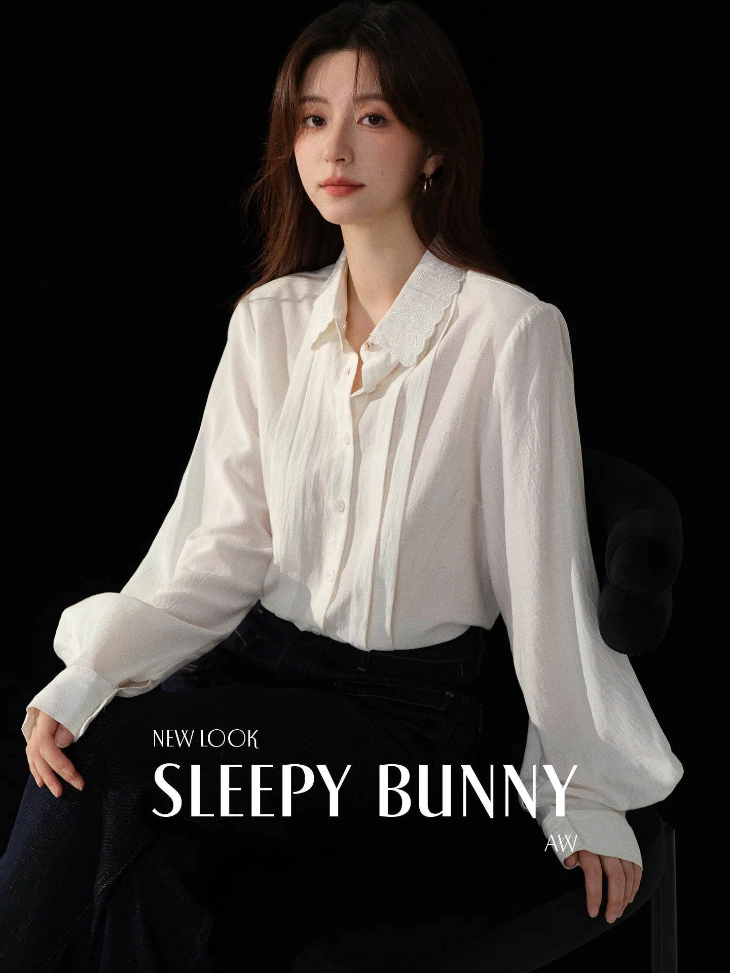 bunny Vintage Pleated Embroidered Stand Collar White irt Women Spring Sweet Temperament Inner Wear Top Commute Sle
bunny Vintage Pleated Embroidered Stand Collar White irt Women Spring Sweet Temperament Inner Wear Top Commute Sle