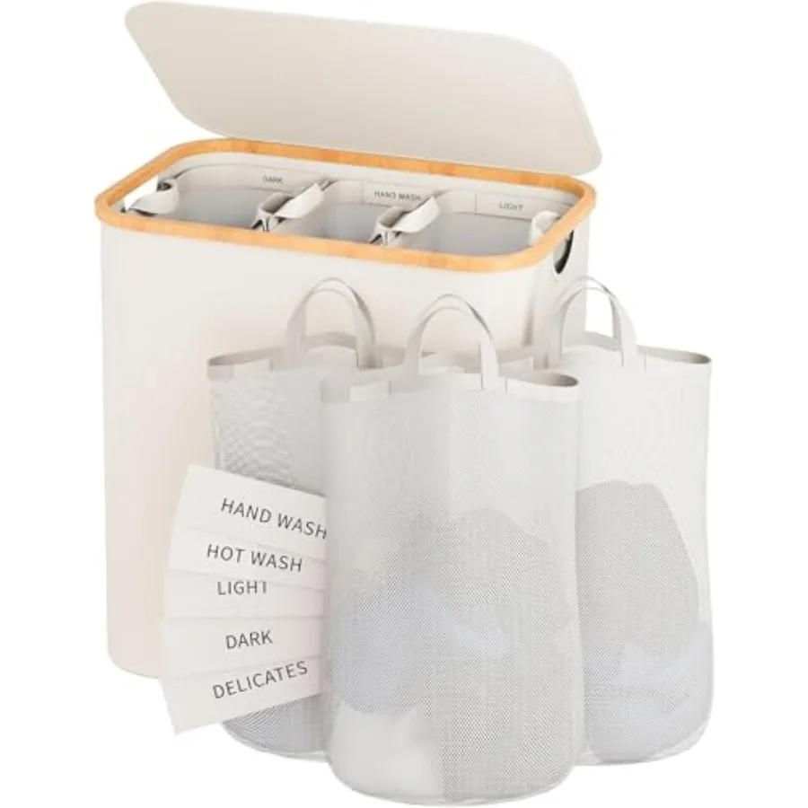 Laundry Hamper with Lid Dirty Clothes Hamper for Laundry Basket 3 Section Extra Large Laundry Sorter Hamper 3 Compartment with
Laundry Hamper with Lid Dirty Clothes Hamper for Laundry Basket 3 Section Extra Large Laundry Sorter Hamper 3 Compartment with