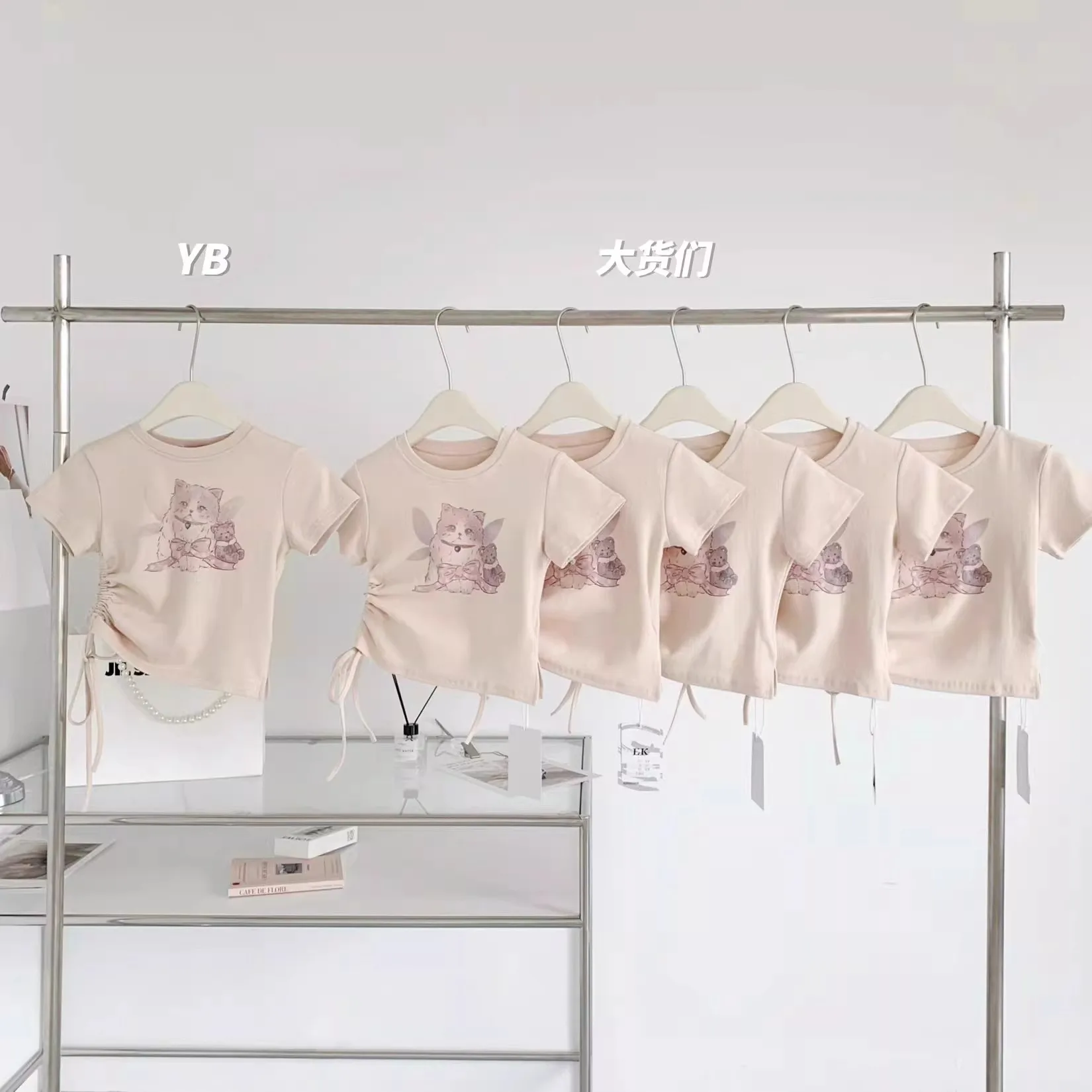 Summer Japanese Women Cute Lolita T-Shirts Kawaii Cartoon Cat Print Short Sleeve Waist Drawstring Tops Girls Cute Tees Tshirt
Summer Japanese Women Cute Lolita T-Shirts Kawaii Cartoon Cat Print Short Sleeve Waist Drawstring Tops Girls Cute Tees Tshirt