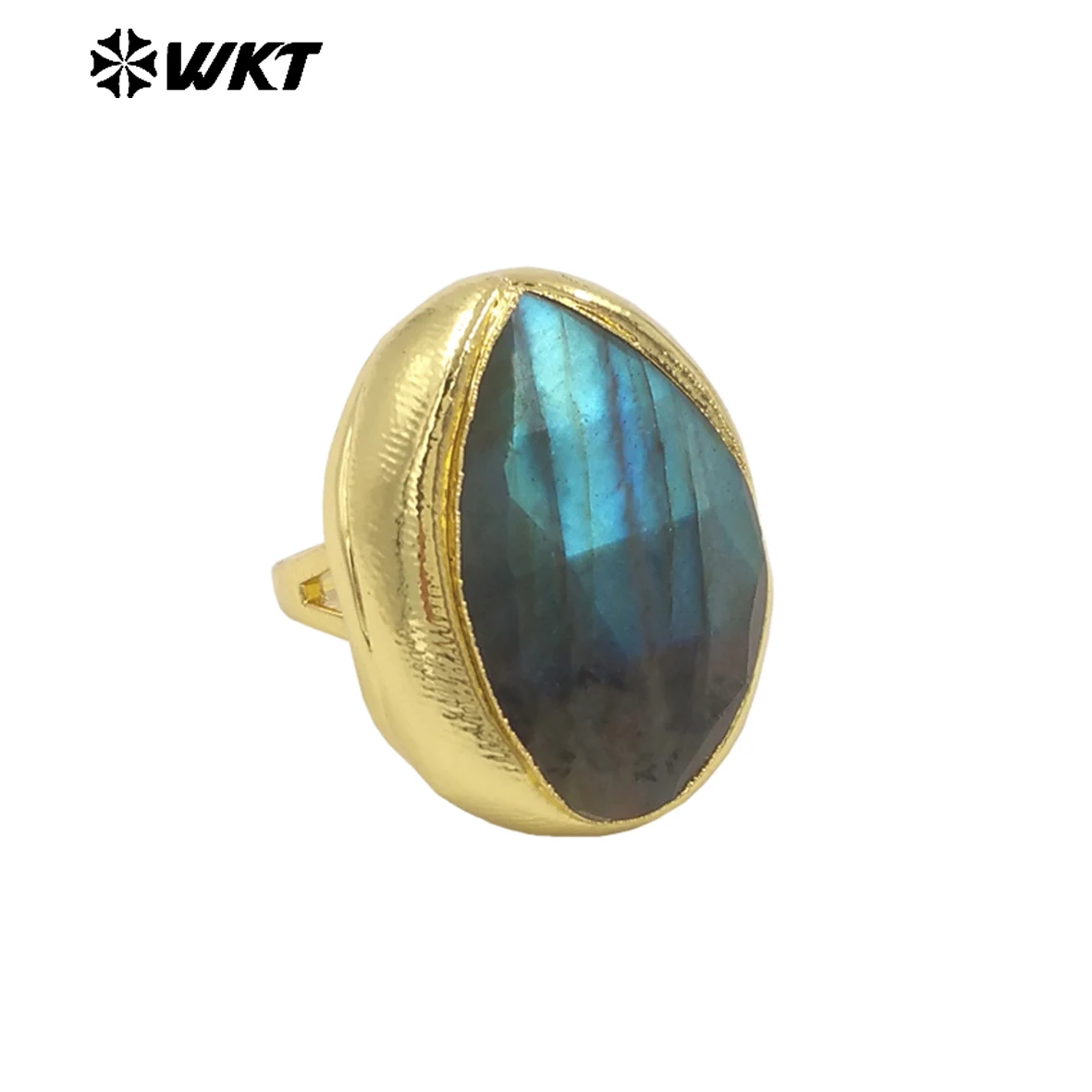 WT-R557 Customized Beautiful 18K Gold Plated Drop Shaped Labradorite Opening Adjustable Daily Decorative Ring For Unisex Jewelry
WT-R557 Customized Beautiful 18K Gold Plated Drop Shaped Labradorite Opening Adjustable Daily Decorative Ring For Unisex Jewelry