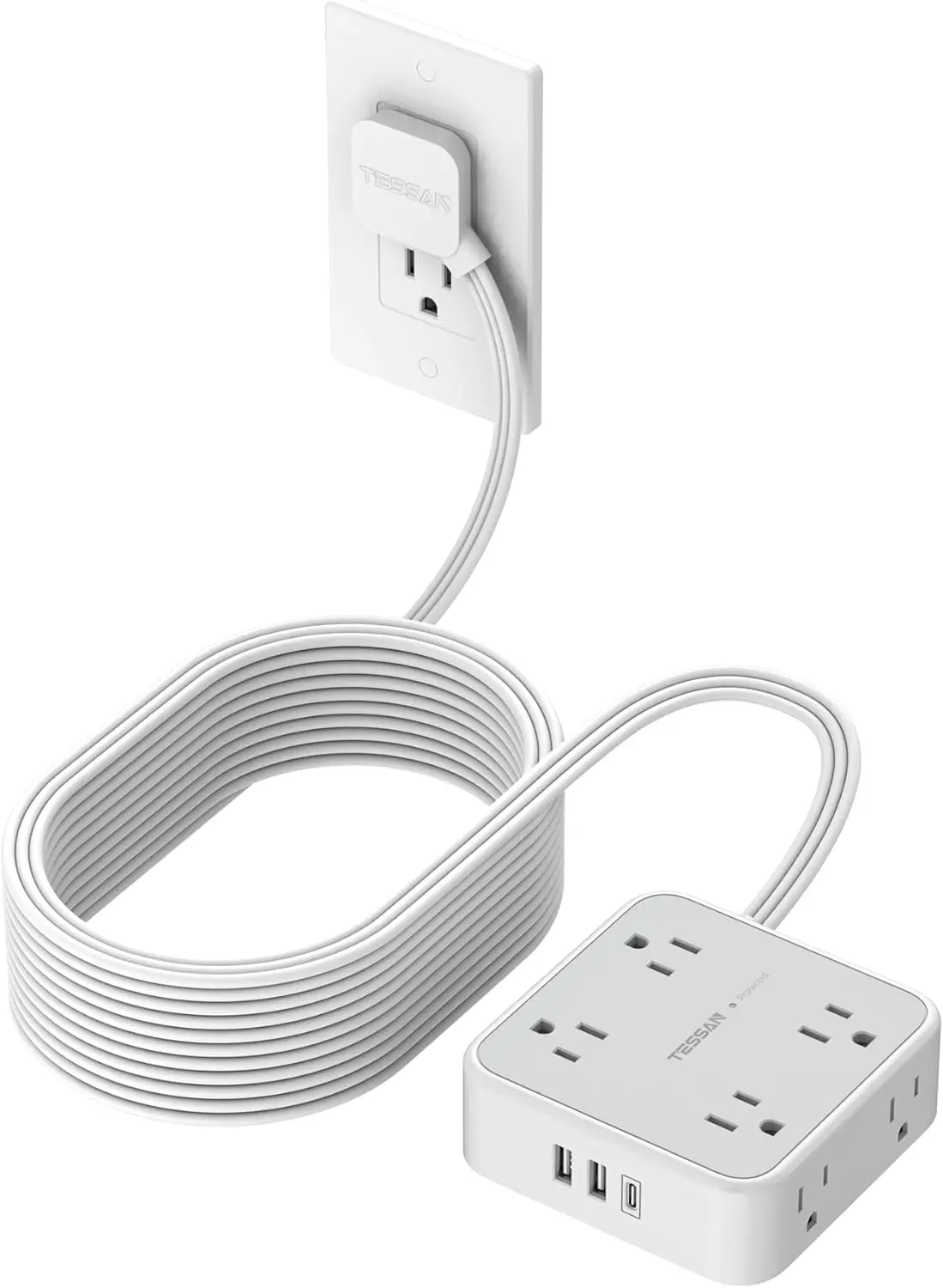 Плоский удлинитель длиной 25 футов с 8 розетками и 3 USB-портами, сетевой фильтр для зарядки домашнего офиса
Плоский удлинитель длиной 25 футов с 8 розетками и 3 USB-портами, сетевой фильтр для зарядки домашнего офиса