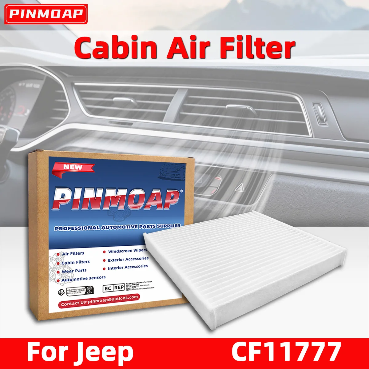 PINMOAP 1/2/5PCS Activated Carbon Cabin Filter 55111302AA 68233626AA PC4302-P 24302 Is Suitable For Jeep Wrangler/JK CF11777
PINMOAP 1/2/5PCS Activated Carbon Cabin Filter 55111302AA 68233626AA PC4302-P 24302 Is Suitable For Jeep Wrangler/JK CF11777