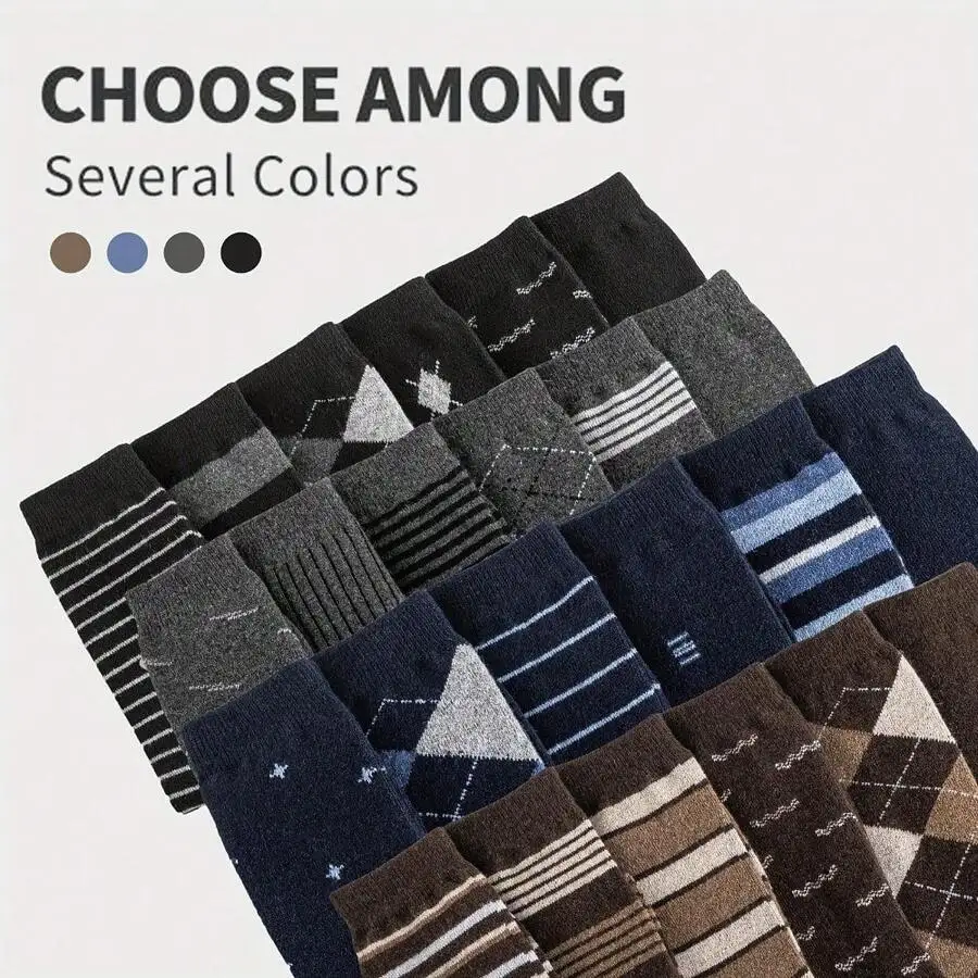 6 Pairs Mens Warm Soft Breathable Ski Socks With Classic Patterns
6 Pairs Mens Warm Soft Breathable Ski Socks With Classic Patterns