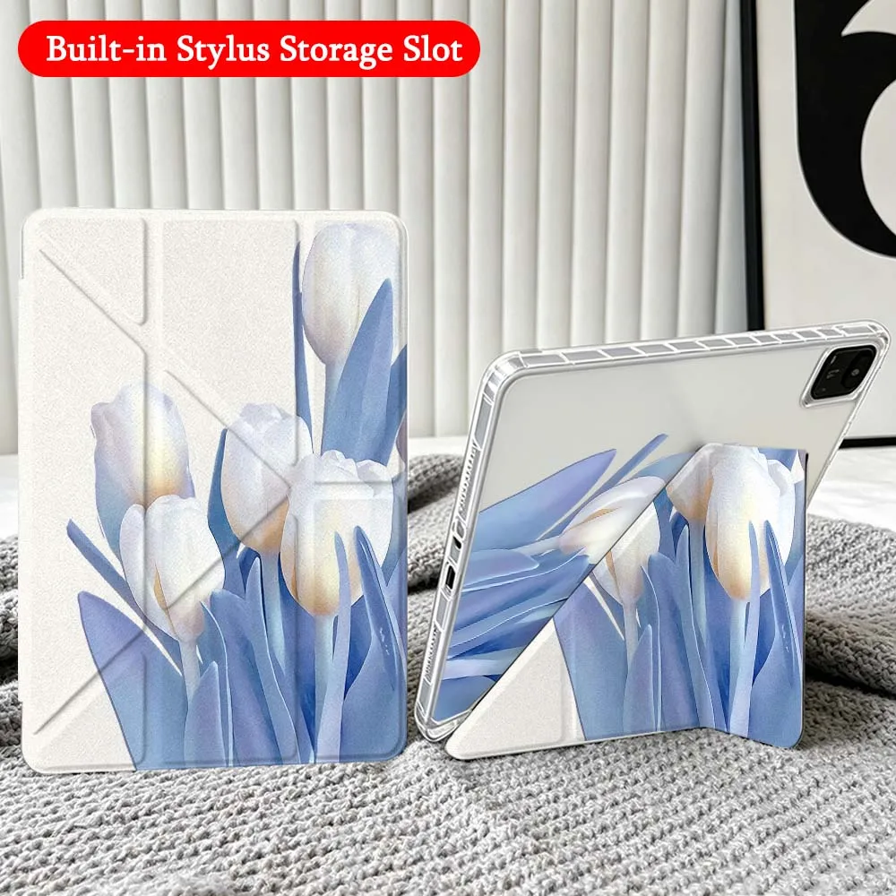 White Tulip Blue Leaf Case For Xiaomi Redmi Poco Pad 5 6 7 8 Pro SE 11 11.2 12.1 Inch Transparent Y-Shaped Folding Tablet
White Tulip Blue Leaf Case For Xiaomi Redmi Poco Pad 5 6 7 8 Pro SE 11 11.2 12.1 Inch Transparent Y-Shaped Folding Tablet