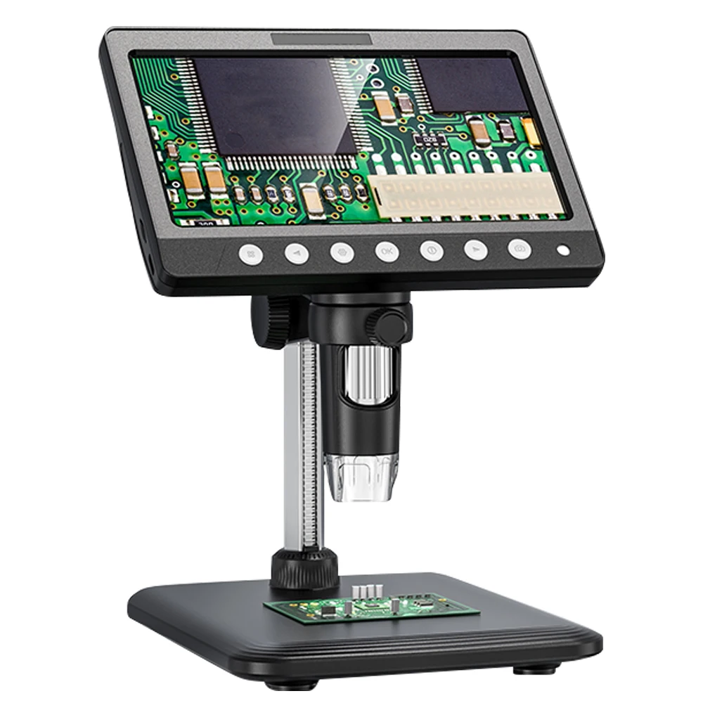 7Inch IPS Digital Coin Microscope 5MP 1200X Focusing Camera 1080P Video Microscope with 8 LED Lights for Electronics Repair
7Inch IPS Digital Coin Microscope 5MP 1200X Focusing Camera 1080P Video Microscope with 8 LED Lights for Electronics Repair