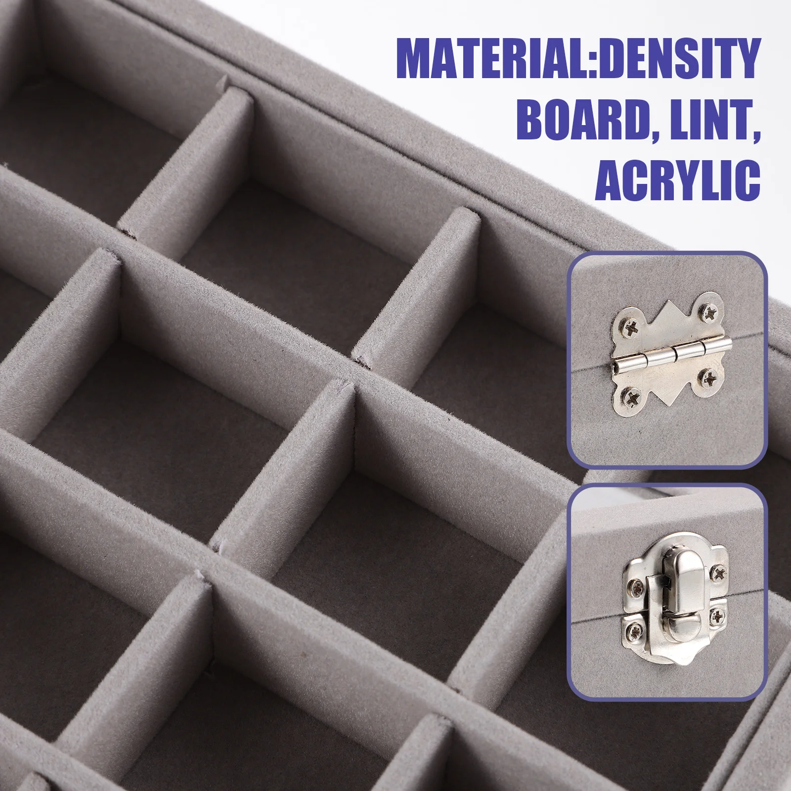 24 Compartment Jewelry Box Organizer Storage Container Earrings Necklaces Bracelets Rings Display Holder Clear Lid Scratch
24 Compartment Jewelry Box Organizer Storage Container Earrings Necklaces Bracelets Rings Display Holder Clear Lid Scratch