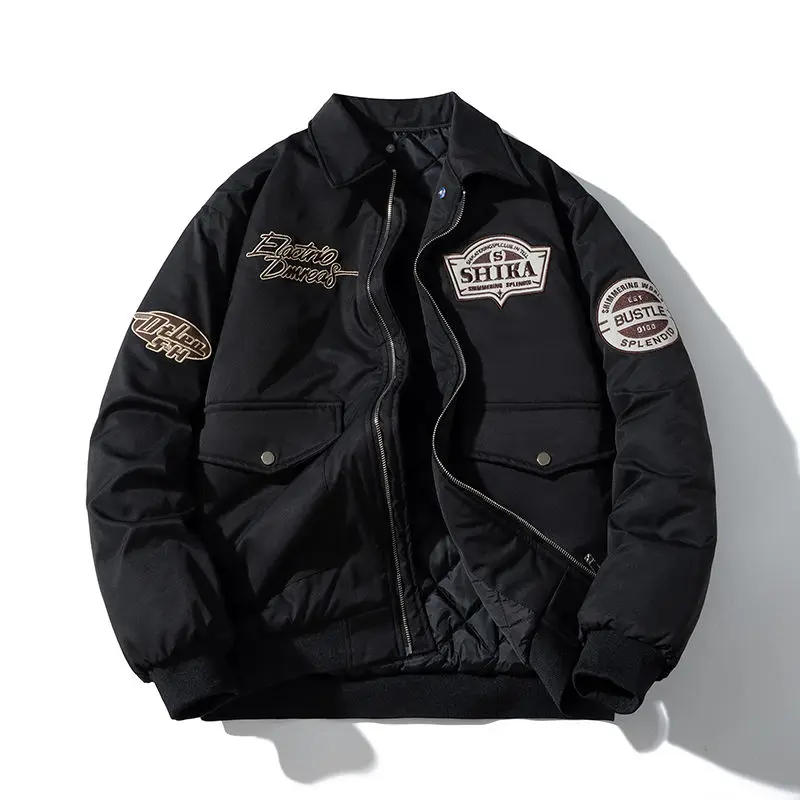 Утепленная куртка-бомбер с вышивкой, хлопковая одежда для мужчин и женщин, верхняя одежда с V-образным вырезом, модный бренд для лета и осени
Утепленная куртка-бомбер с вышивкой, хлопковая одежда для мужчин и женщин, верхняя одежда с V-образным вырезом, модный бренд для лета и осени