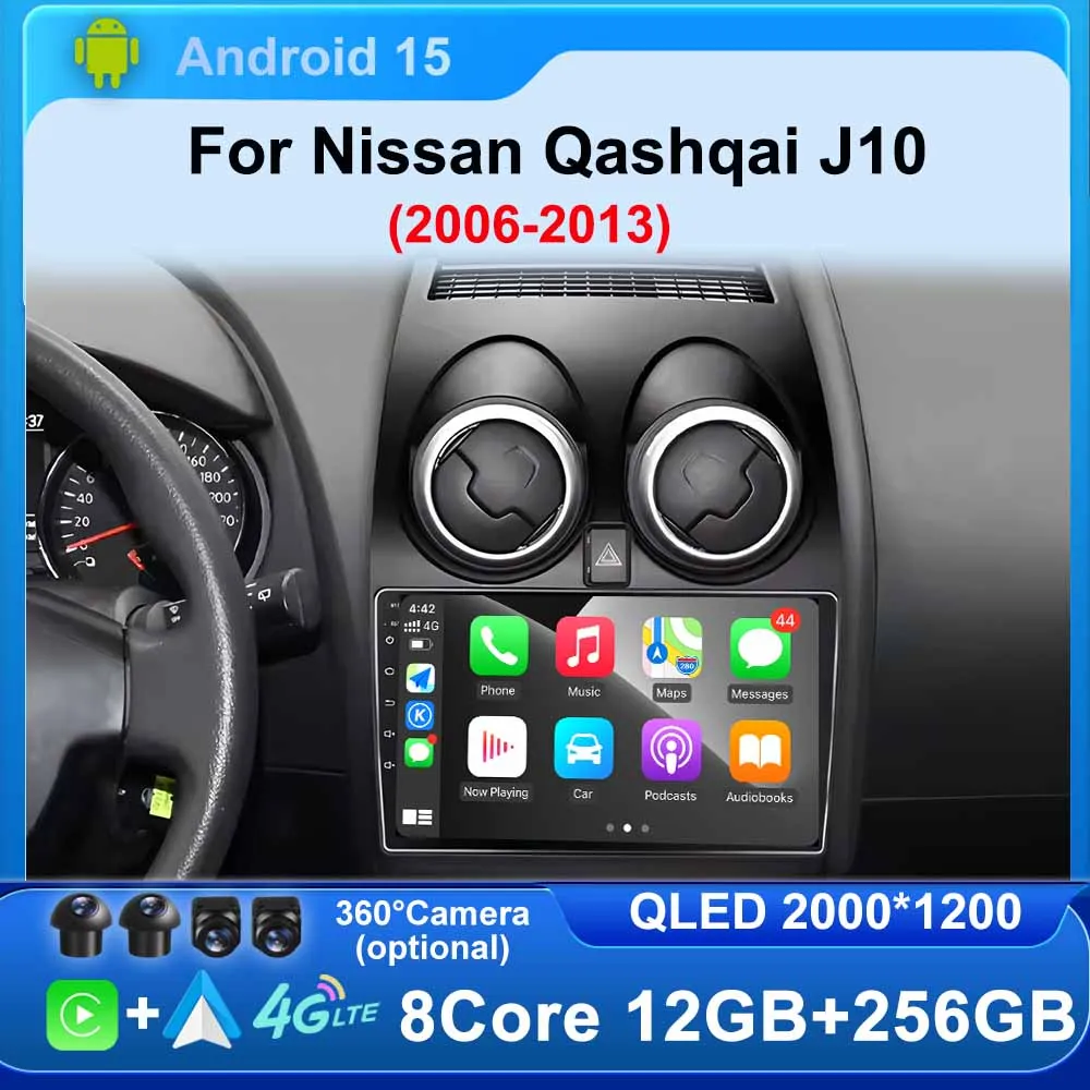 Автомобильный видеомультимедийный плеер, беспроводная система Carplay Android для Nissan Qashqai J10 2006-2013 BT WiFi IPS-экран, GPS-навигация
Автомобильный видеомультимедийный плеер, беспроводная система Carplay Android для Nissan Qashqai J10 2006-2013 BT WiFi IPS-экран, GPS-навигация