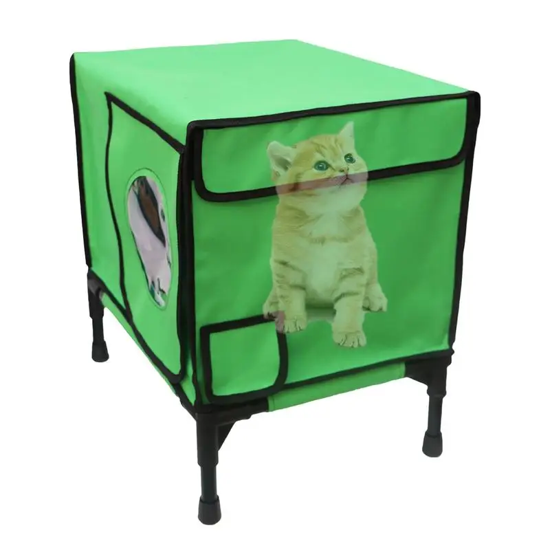 Outdoor Feral Cat House Elevated Feral Cat Shelter Strong Metal Structure Pet Sleeping Tool For Garden Balcony Barn Porch Yard
Outdoor Feral Cat House Elevated Feral Cat Shelter Strong Metal Structure Pet Sleeping Tool For Garden Balcony Barn Porch Yard