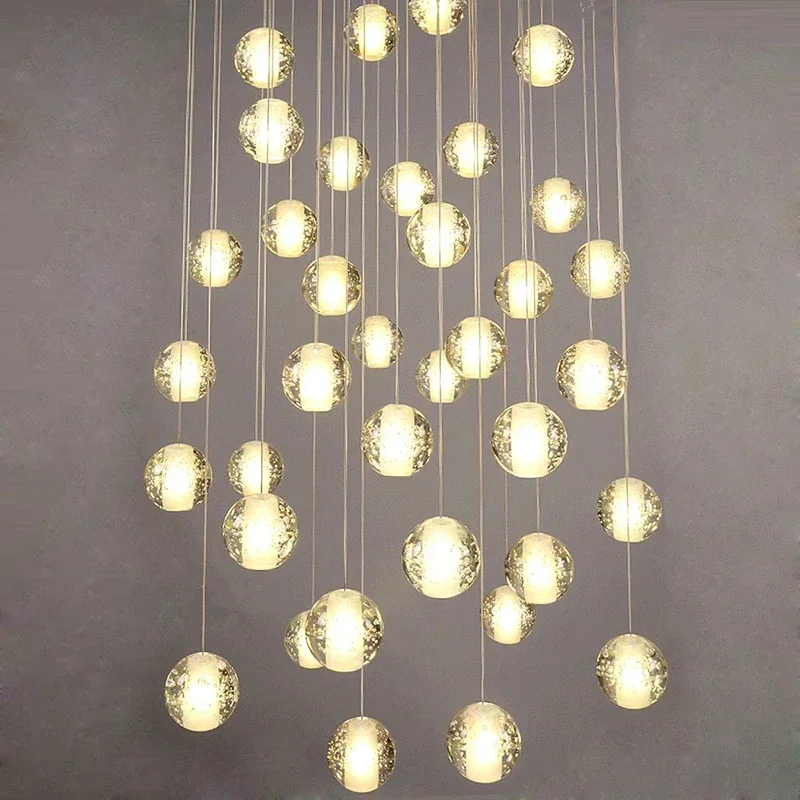 Staircase Crystal Ball Chandelier G4 Chandeliers Living Room Decoration Kitchen Bedroom Pendant Lamp Modern LED Hanging Lights
Staircase Crystal Ball Chandelier G4 Chandeliers Living Room Decoration Kitchen Bedroom Pendant Lamp Modern LED Hanging Lights