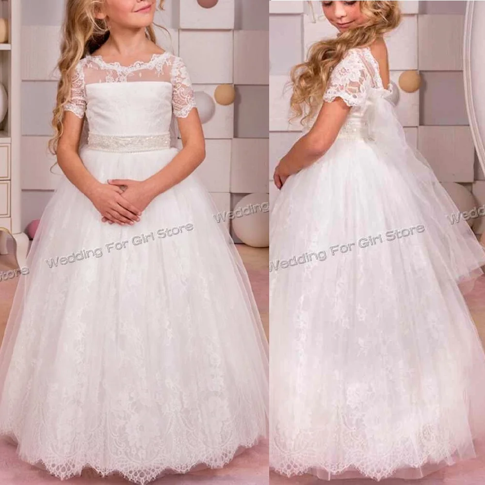 Lovely Lace Flower Girl Dresses For Wedding Lace Ball Gown White Bridesmaid Dress Princess Girls Wedding Party Girl Dress
Lovely Lace Flower Girl Dresses For Wedding Lace Ball Gown White Bridesmaid Dress Princess Girls Wedding Party Girl Dress