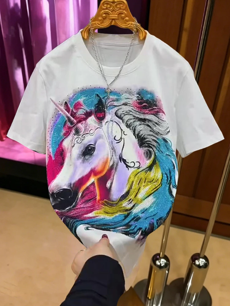 Men's Heavy Duty Rhinestone T-Shirt Short Sleeve Print Casual round Neck Breathable Fashionable Spring 2026
Men's Heavy Duty Rhinestone T-Shirt Short Sleeve Print Casual round Neck Breathable Fashionable Spring 2026