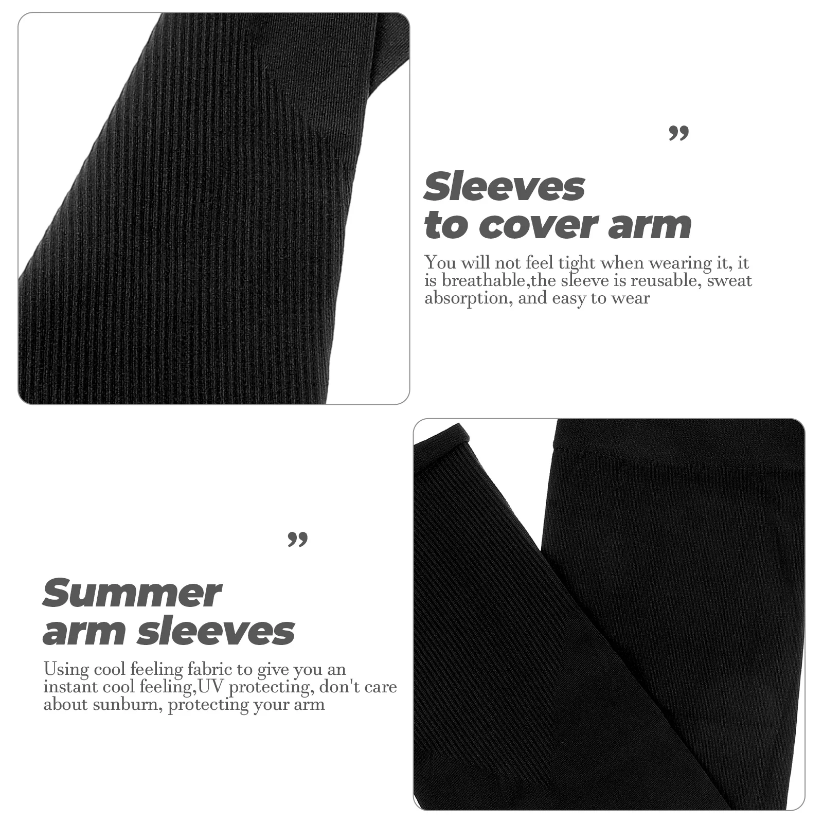 3 Pairs Arm Sleeves UV Protection Black Straight Summer Outdoor Cycling Fishing Running Sweat Absorption Elastic Design
3 Pairs Arm Sleeves UV Protection Black Straight Summer Outdoor Cycling Fishing Running Sweat Absorption Elastic Design