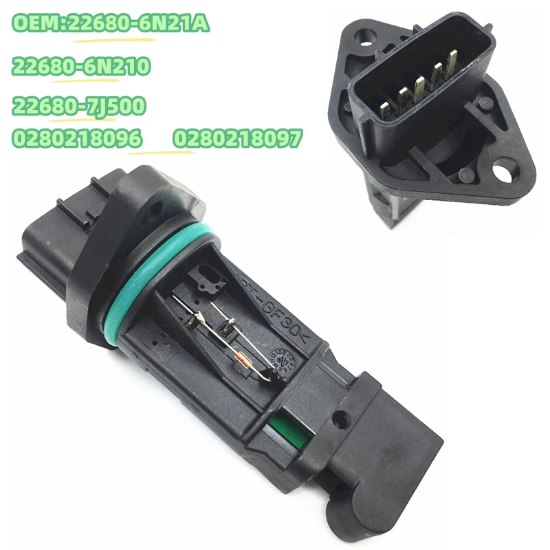 22680-6N210 22680-6N21A 22680-7J500 0280218096 0280218097 Air Flow Meters for Nissan Primera P11 P12 WP11 WP12 Almera Tino
22680-6N210 22680-6N21A 22680-7J500 0280218096 0280218097 Air Flow Meters for Nissan Primera P11 P12 WP11 WP12 Almera Tino
