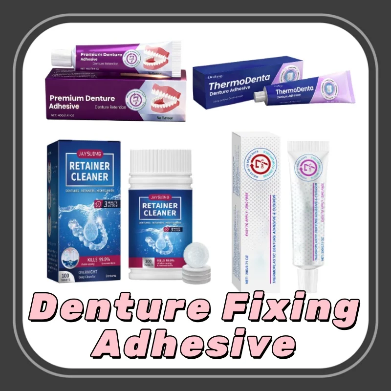 Denture Adhesives Glue Teeth Care Thermoplastic Denture Silicone Reline Kit Adhesive Cushion Friction Fixed Dentures
Denture Adhesives Glue Teeth Care Thermoplastic Denture Silicone Reline Kit Adhesive Cushion Friction Fixed Dentures 