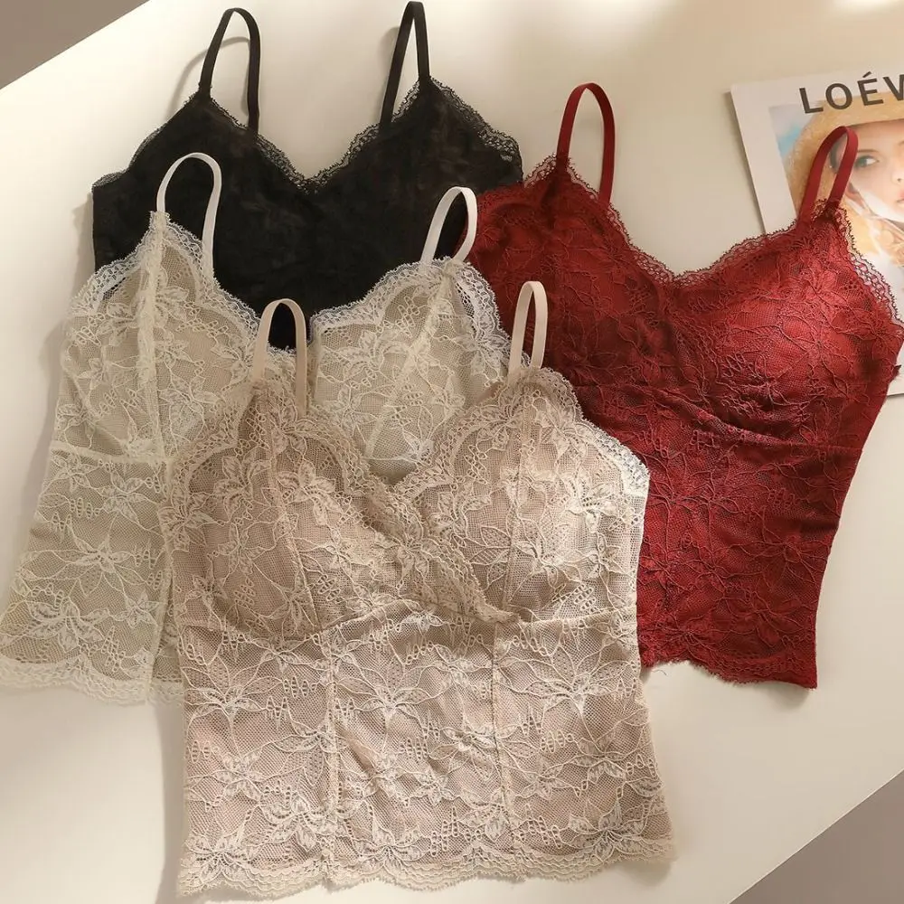 Elegant Lace Women SummerCamisole Sleeveless Slim Camis Corset Top with Chest Pad Crop Tops Women Girl
Elegant Lace Women SummerCamisole Sleeveless Slim Camis Corset Top with Chest Pad Crop Tops Women Girl