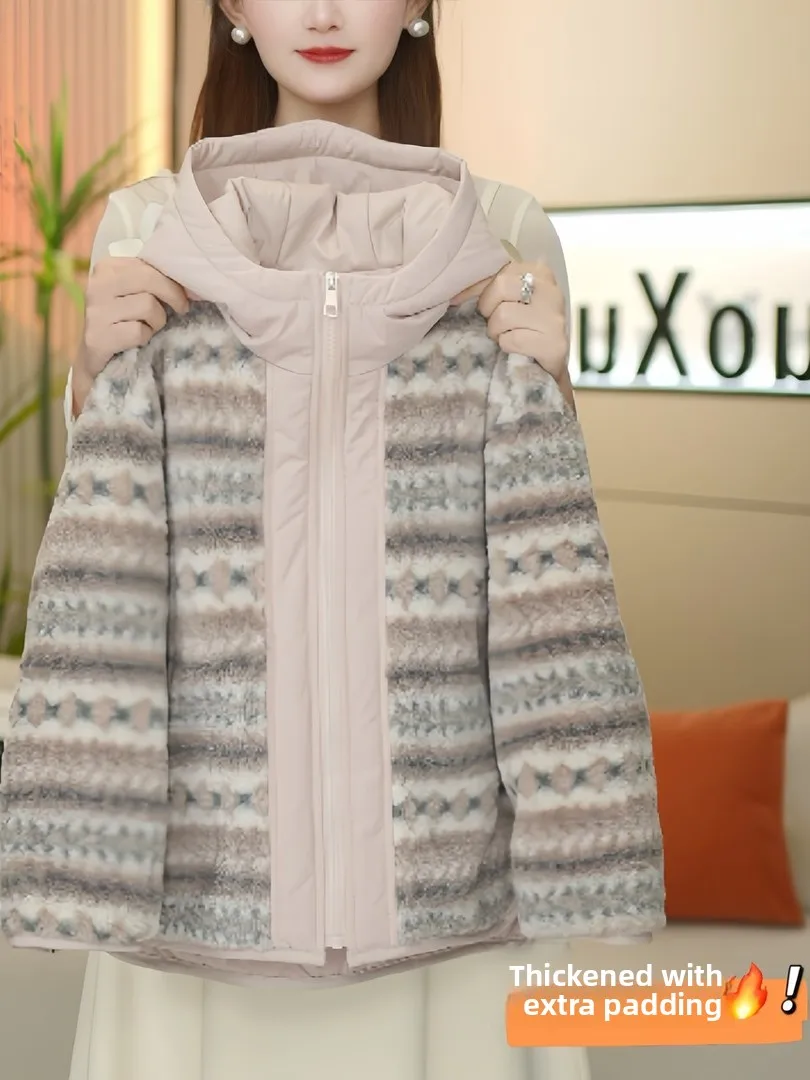 Thickened Cotton Jacket for Girls Winter Casual Long Sleeve Warm Coat Children's Hooded Interlined Cotton Outerwear
Thickened Cotton Jacket for Girls Winter Casual Long Sleeve Warm Coat Children's Hooded Interlined Cotton Outerwear