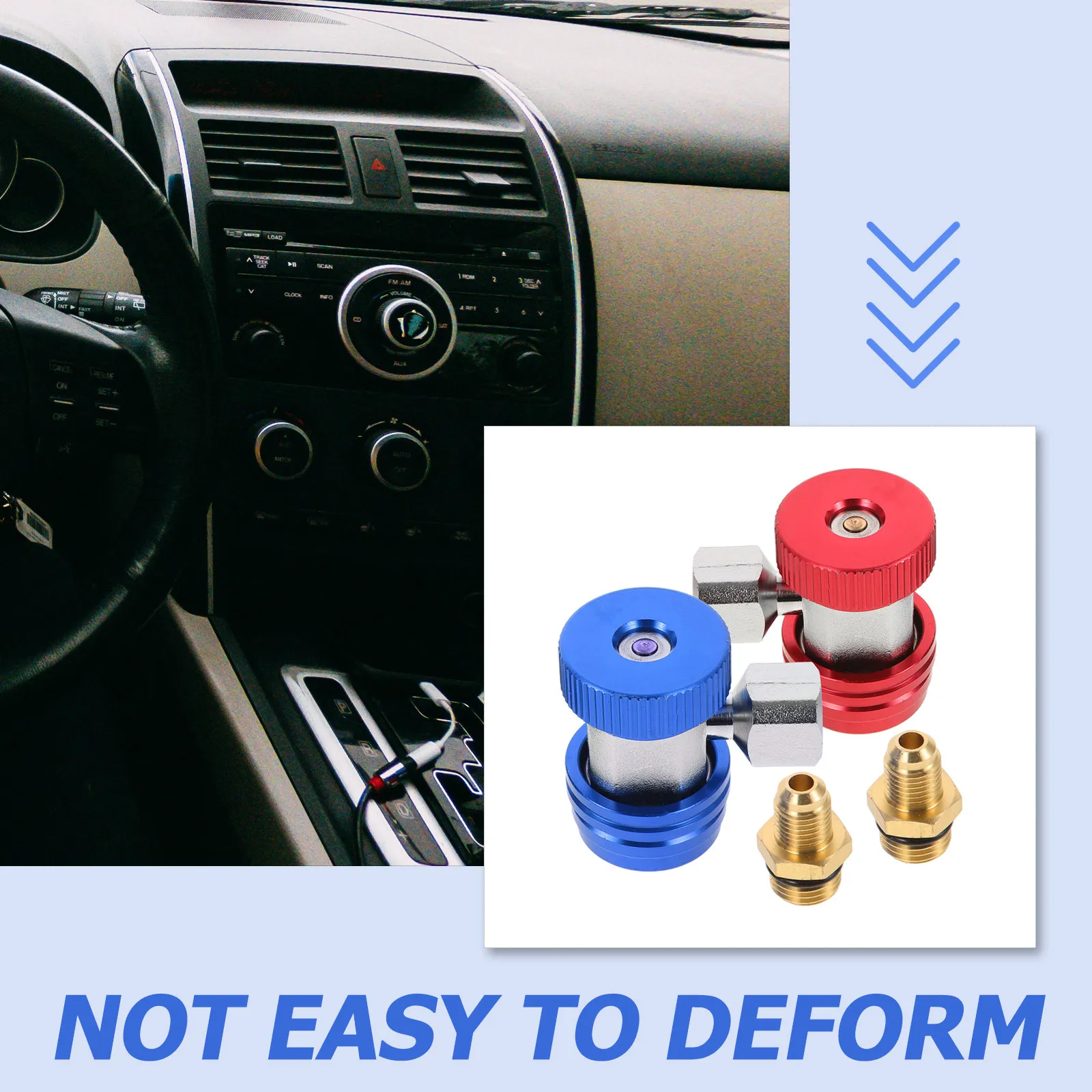 4pc 1 Pair Quick Connectors For Car Air Conditioning Refrigerant Adapter Fittings Copper Cooling System Replacement Parts
4pc 1 Pair Quick Connectors For Car Air Conditioning Refrigerant Adapter Fittings Copper Cooling System Replacement Parts