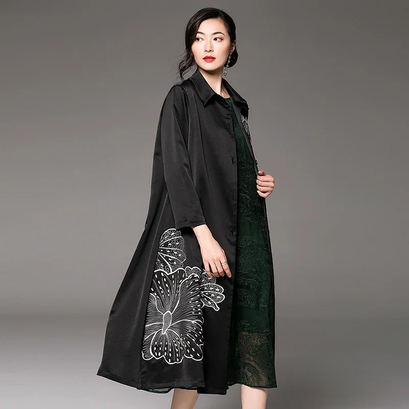 trench long Silky female fabric fashion embroidery windbreaker coat female single-breasted oversize trench outerwear wq1453
trench long Silky female fabric fashion embroidery windbreaker coat female single-breasted oversize trench outerwear wq1453