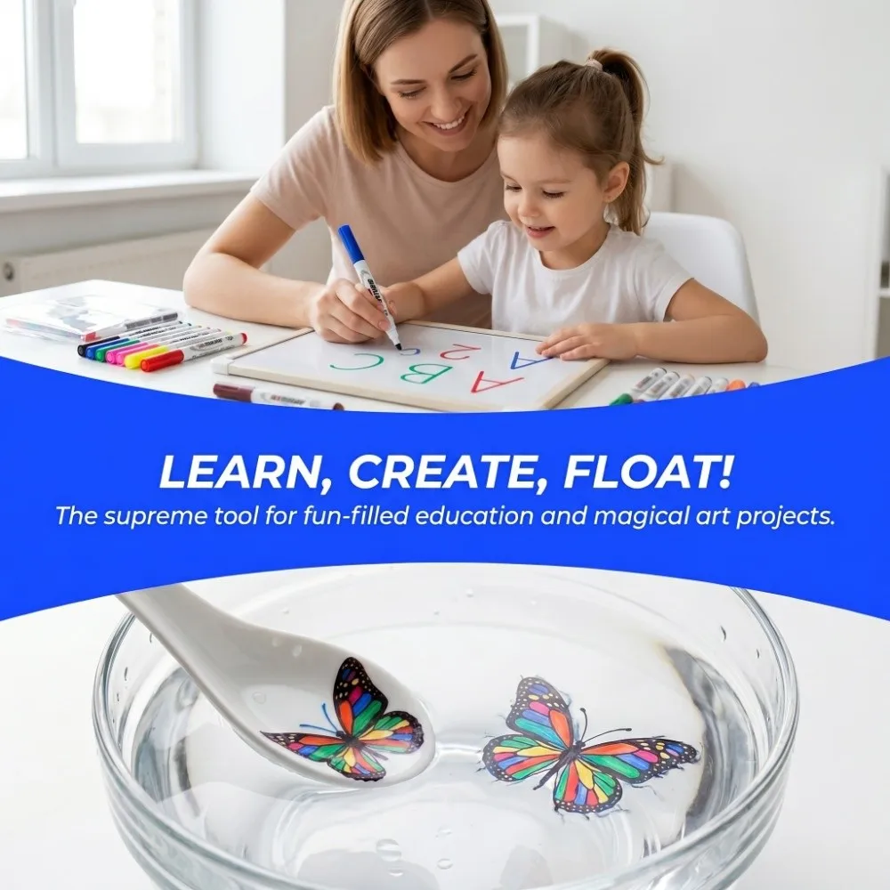 12PCS Water Floating Water Floating Markers Dry Erase Bulk Packed Dry Erase Whiteboard Pens Water-based Ink
12PCS Water Floating Water Floating Markers Dry Erase Bulk Packed Dry Erase Whiteboard Pens Water-based Ink