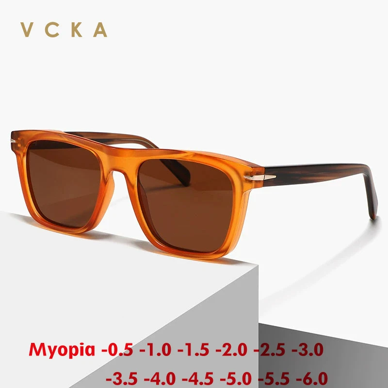 VCKA High Quality Acetate Myopia Polarized Sunglasses Women Men Thickened Frame Glasses Prescription Optics Eyewear -0.50 to -10
VCKA High Quality Acetate Myopia Polarized Sunglasses Women Men Thickened Frame Glasses Prescription Optics Eyewear -0.50 to -10