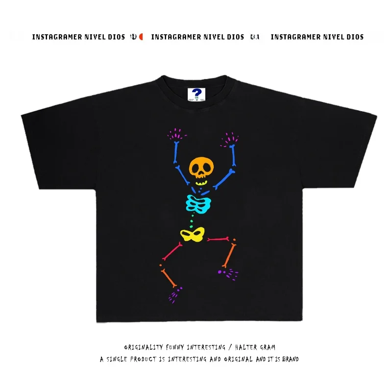 Dopne Skull Print Oversize Cotton ort Sve T-irt Youth Faion Breathable Casual Top for Men And Women
Dopne Skull Print Oversize Cotton ort Sve T-irt Youth Faion Breathable Casual Top for Men And Women