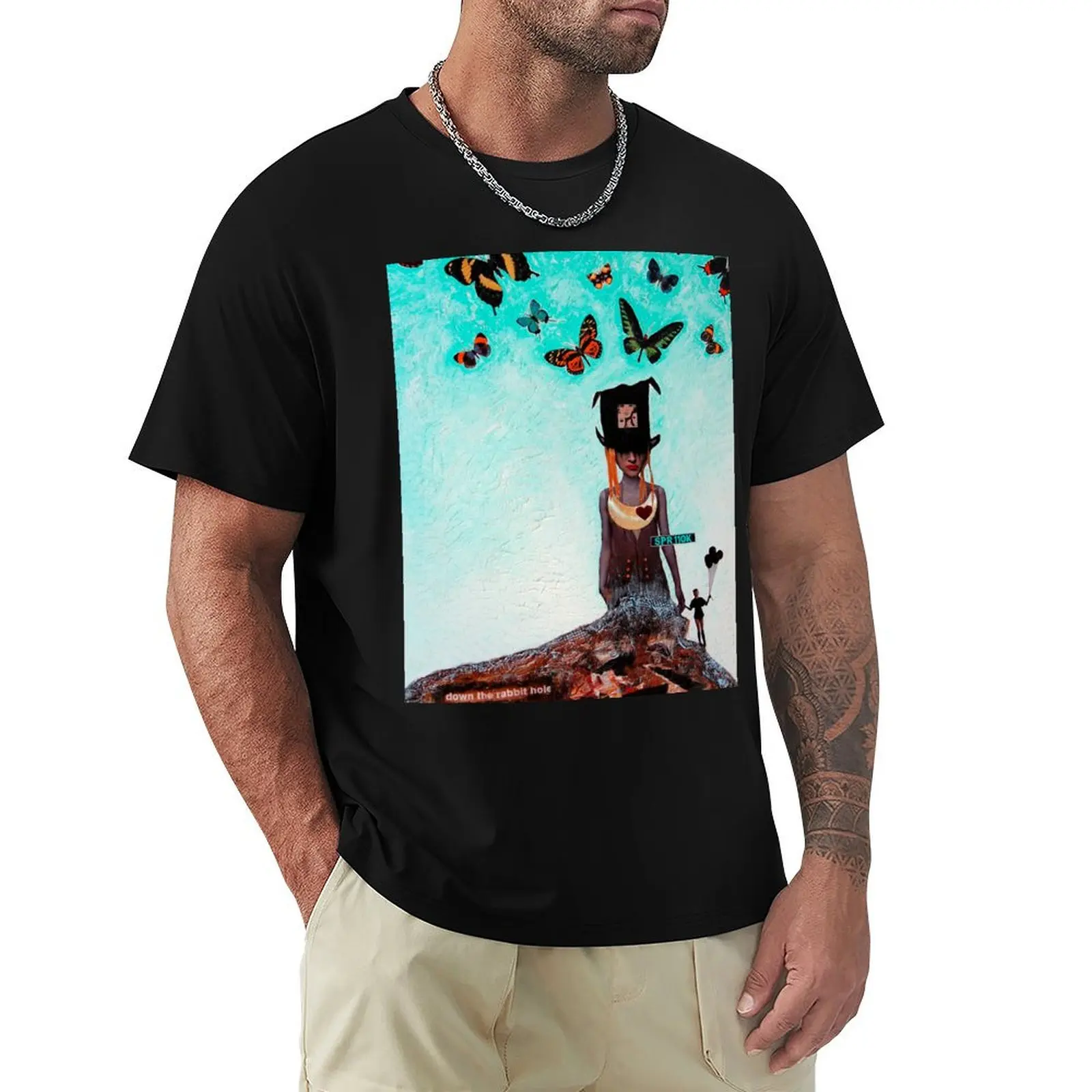 Down The Rabbit Hole - Surreal Butterfly Landscape Art Print T-Shirt Sun Protective Outdoor Tee Top
Down The Rabbit Hole - Surreal Butterfly Landscape Art Print T-Shirt Sun Protective Outdoor Tee Top