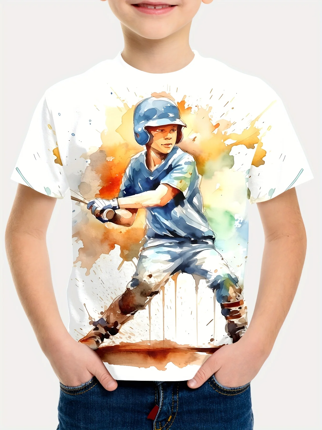 Baseball T-Shirt for Boy Short Sleeve Children's Clothing Boys Summer Casual T-Shirt O-Neck Girl Clothes Fashion Child T-Shirt
Baseball T-Shirt for Boy Short Sleeve Children's Clothing Boys Summer Casual T-Shirt O-Neck Girl Clothes Fashion Child T-Shirt