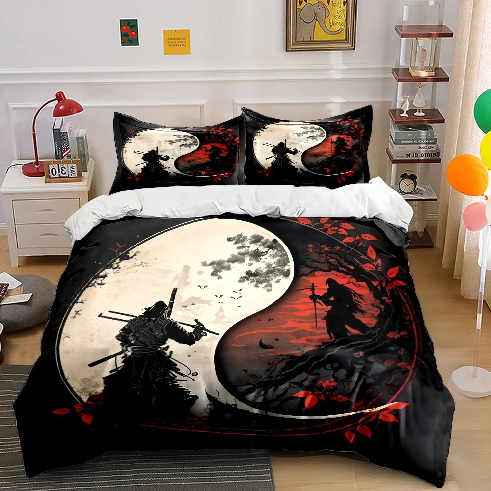 Samurai and Yin-Yang Harmony Print Soft Comfortable Duvet Cover Bedding Set Included 1*Duvet Cover 2*Pillowcases
Samurai and Yin-Yang Harmony Print Soft Comfortable Duvet Cover Bedding Set Included 1*Duvet Cover 2*Pillowcases