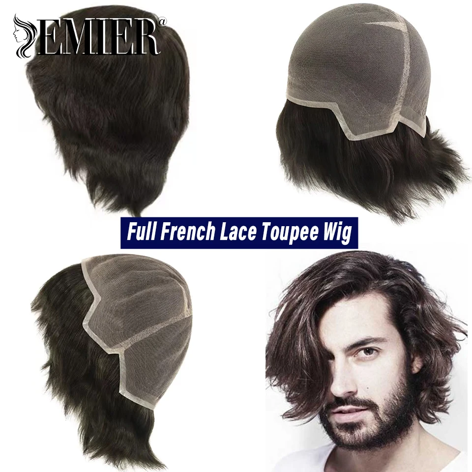 Натуральный прямой новый полный французский парик шнурка для мужчин 6 дюймов Короткий парик с полной шапочкой Индийский парик из человеческих волос для лысиych мужчин Блок замены волос 
Натуральный прямой новый полный французский парик шнурка для мужчин 6 дюймов Короткий парик с полной шапочкой Индийский парик из человеческих волос для лысиych мужчин Блок замены волос