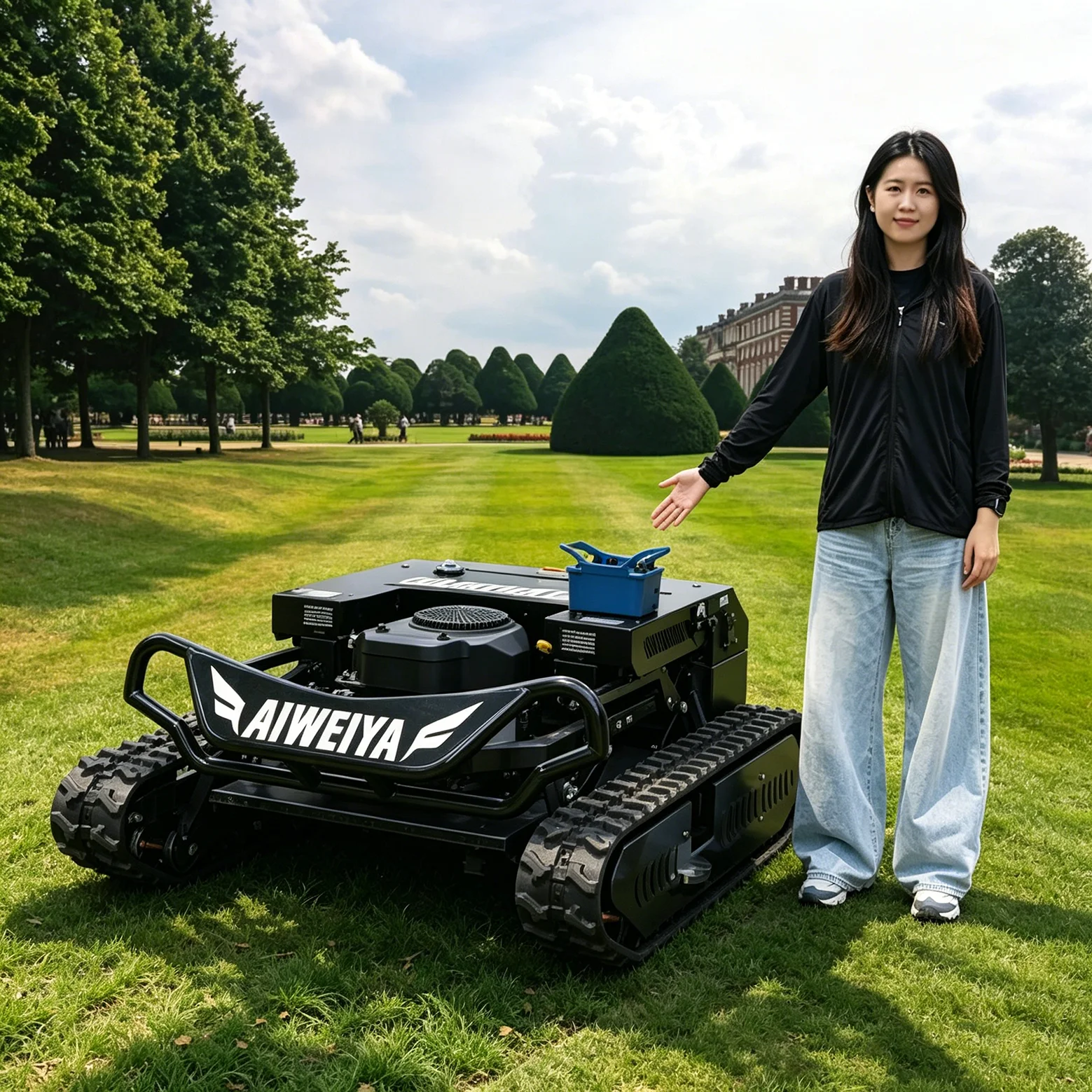 Customized Tracked Self-propelled 4-stroke Remote Lawn Mower Zero Turn Robot with GPS Adjustable Cutting Width & Cutting Height
Customized Tracked Self-propelled 4-stroke Remote Lawn Mower Zero Turn Robot with GPS Adjustable Cutting Width & Cutting Height
