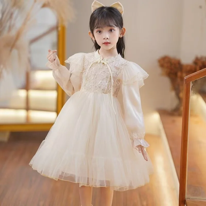 Girls' Spring Dress Children's New Style Baby Cheongsam Princess Dress Girls' Long Sleeve Chinese Dress Dress Kids Clothing
Girls' Spring Dress Children's New Style Baby Cheongsam Princess Dress Girls' Long Sleeve Chinese Dress Dress Kids Clothing