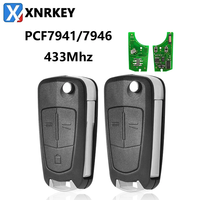 XNRKEY 2/3 Button Flip Remote Car Key PCF7941/7946 Chip 433Mhz for Opel Corsa D Astra H 2004-2009 Vectra C Zafira B 2005-2013
XNRKEY 2/3 Button Flip Remote Car Key PCF7941/7946 Chip 433Mhz for Opel Corsa D Astra H 2004-2009 Vectra C Zafira B 2005-2013