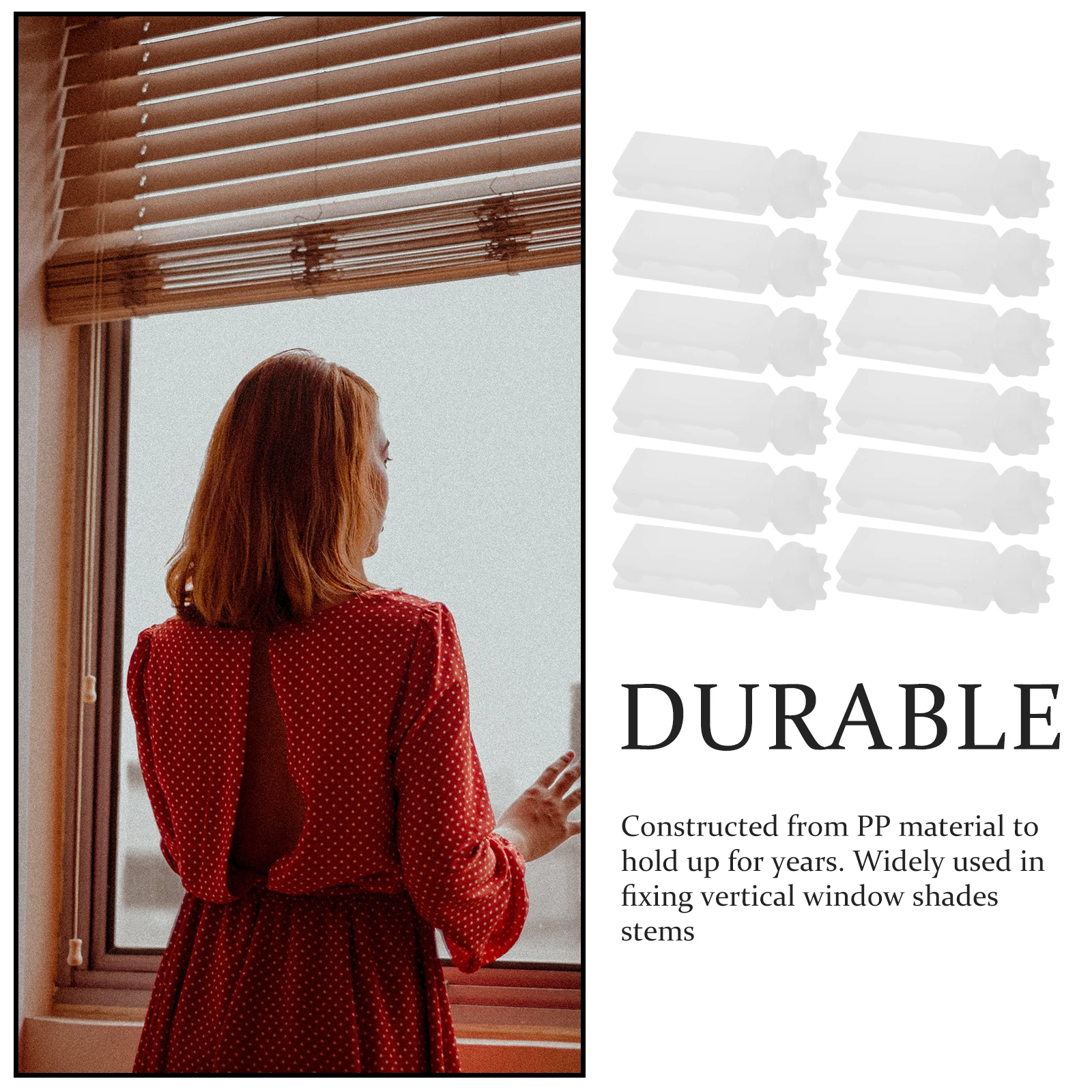 20 Pcs Vertical Blinds Replacement Pulley Attachments Blind Repair Stems Parts Fixers Easy Apply Practical Tools Match Colors
20 Pcs Vertical Blinds Replacement Pulley Attachments Blind Repair Stems Parts Fixers Easy Apply Practical Tools Match Colors
