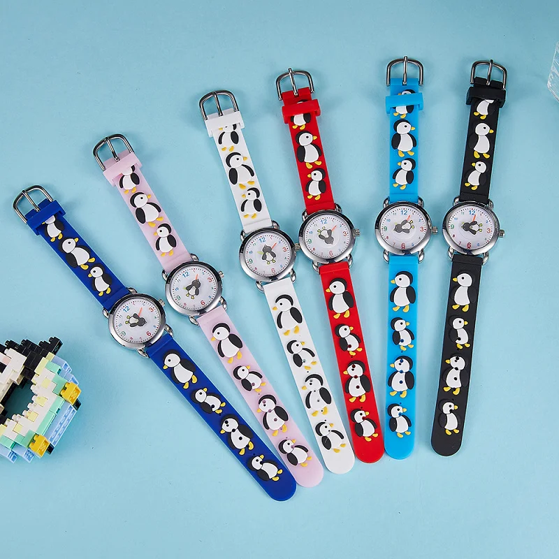 New cartoon penguin children's watch, high-quality quartz watch for children, plastic sports strap
New cartoon penguin children's watch, high-quality quartz watch for children, plastic sports strap