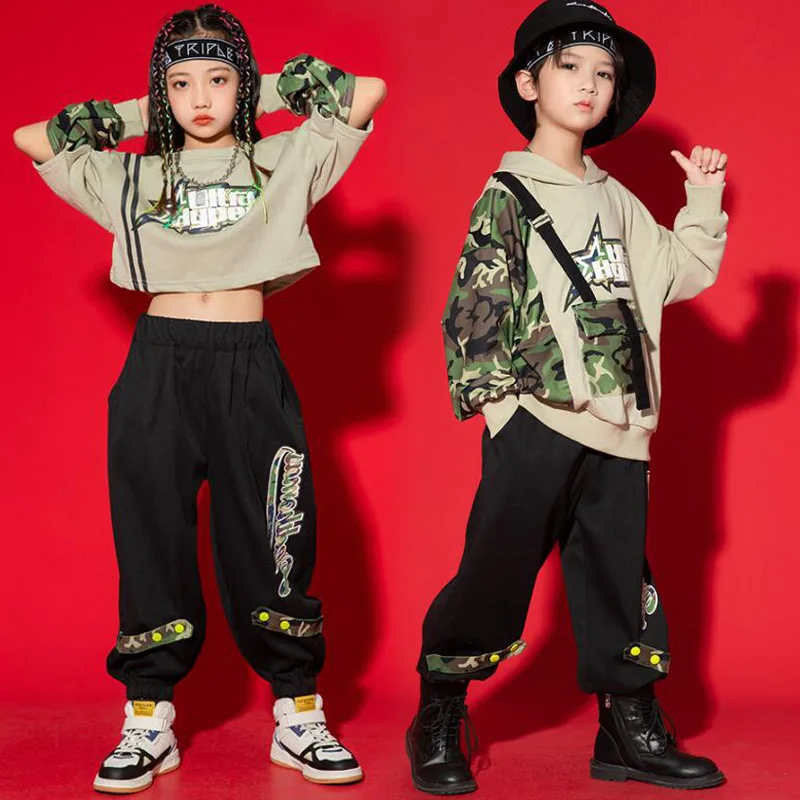 Kids Hip Hop Clothing Hoodie Sweatshirt Crop Top Camo Casual Jogger Cargo Pants for Girls Boys Jazz Street Dance Costume Clothes
Kids Hip Hop Clothing Hoodie Sweatshirt Crop Top Camo Casual Jogger Cargo Pants for Girls Boys Jazz Street Dance Costume Clothes