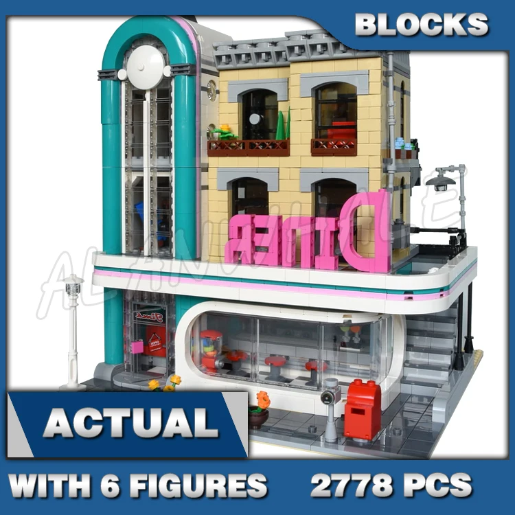 2778 шт. модульный вид на улицу Expert 1950-х годов в стиле Downtown Diner 3-этажная кухня 15037 строительные блоки игрушки, совместимые с моделью
2778 шт. модульный вид на улицу Expert 1950-х годов в стиле Downtown Diner 3-этажная кухня 15037 строительные блоки игрушки, совместимые с моделью