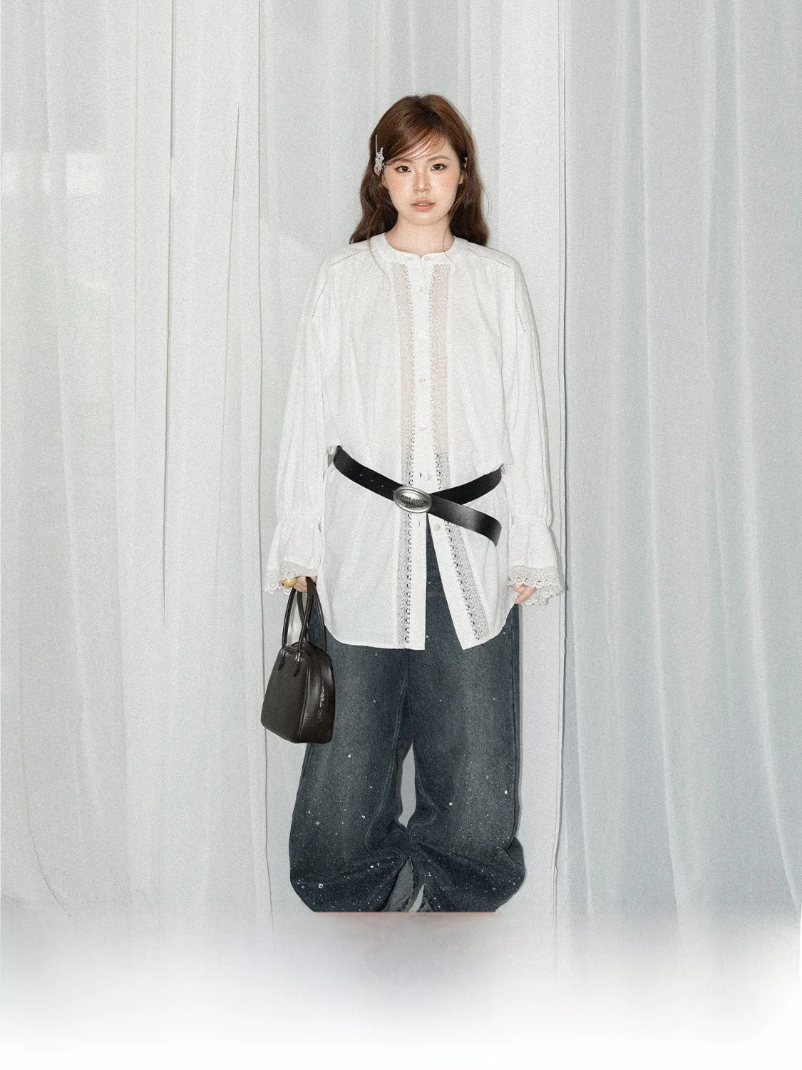 Женский модный топ-ханьфу JINGU из тонкого материала с кружевными вставками, длинными рукавами и круглым вырезом, свободного кроя, для ранней осени
Женский модный топ-ханьфу JINGU из тонкого материала с кружевными вставками, длинными рукавами и круглым вырезом, свободного кроя, для ранней осени