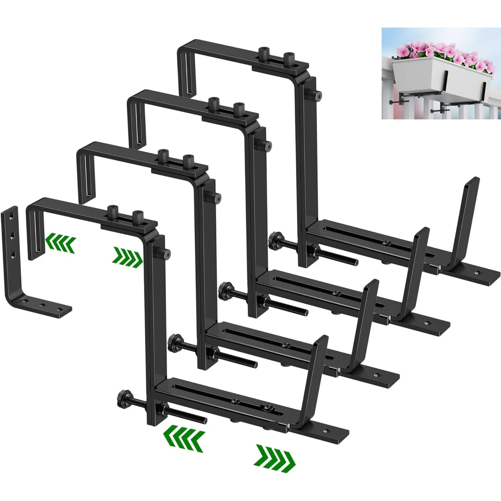 US 4PCS Adjustable Planter Window Box Planters Hanging Flower Box Holders Brackets, Heavy Duty Wall Mount Holder for
US 4PCS Adjustable Planter Window Box Planters Hanging Flower Box Holders Brackets, Heavy Duty Wall Mount Holder for