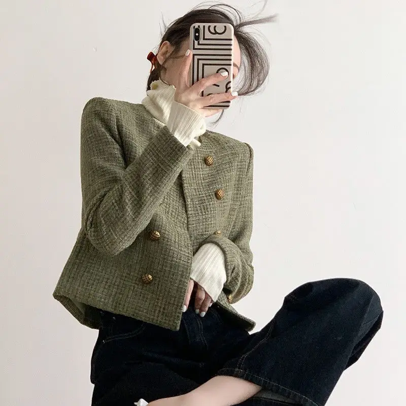 2023 O-neck Jacket Women Elegant Long Sleeve Streetwear Design Classic Temperament Vintage Casual Chic Simple Coats Tops New
2023 O-neck Jacket Women Elegant Long Sleeve Streetwear Design Classic Temperament Vintage Casual Chic Simple Coats Tops New