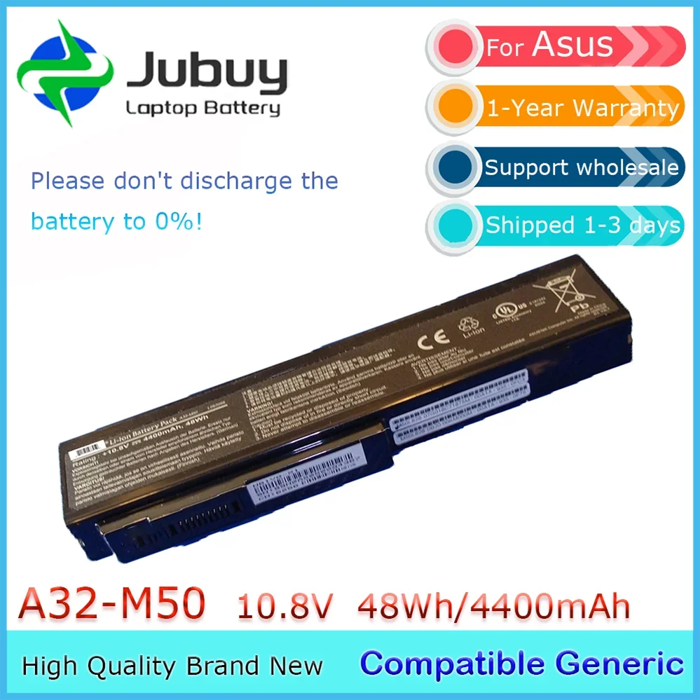 Original 10.8V 48Wh A32-M50 Notebook Battery for Asus MD97443 MD97442 L0790C6 BNAS012 A32-H36 A31-B43 X55S
Original 10.8V 48Wh A32-M50 Notebook Battery for Asus MD97443 MD97442 L0790C6 BNAS012 A32-H36 A31-B43 X55S