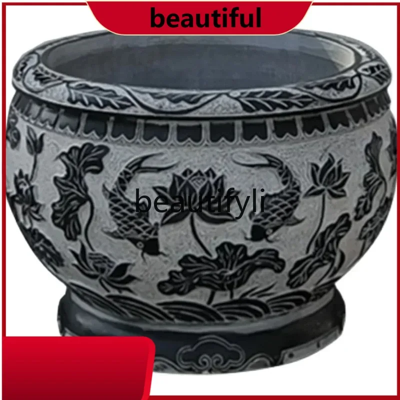 H AWhite marble stone carving fish tank stone basin natural blue stone large water tank H
H AWhite marble stone carving fish tank stone basin natural blue stone large water tank H