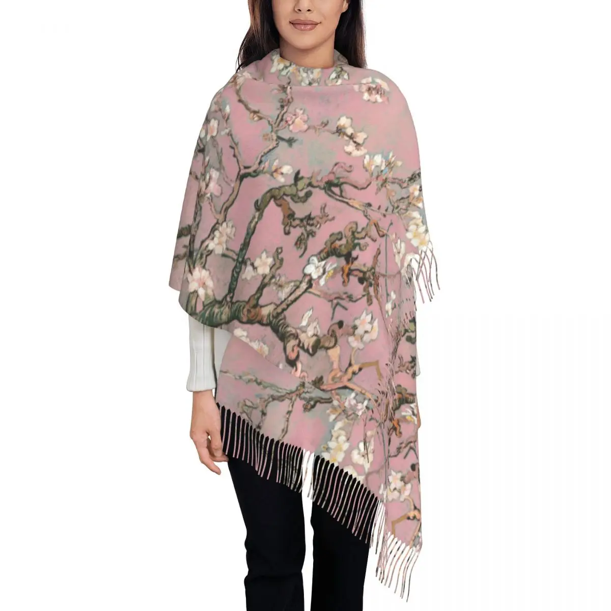Шарф с цветком миндаля от Винсента Ван Гога, женский длинный зимне-осенний теплый платок с кисточками, унисекс, шарфы с цветущим миндалем
Шарф с цветком миндаля от Винсента Ван Гога, женский длинный зимне-осенний теплый платок с кисточками, унисекс, шарфы с цветущим миндалем