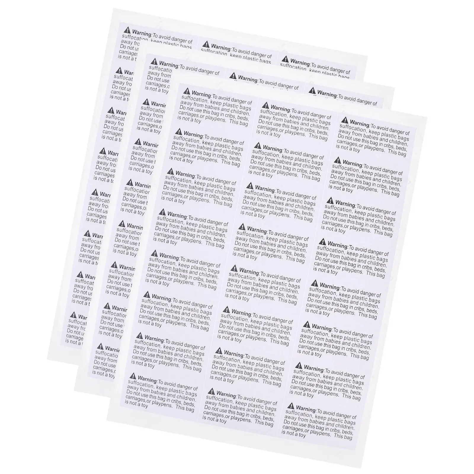 1000pcs Suffocation Warning Labels 65x35mm White Stickers for Shipping Packing Files Folder Tags Choking Signs
1000pcs Suffocation Warning Labels 65x35mm White Stickers for Shipping Packing Files Folder Tags Choking Signs