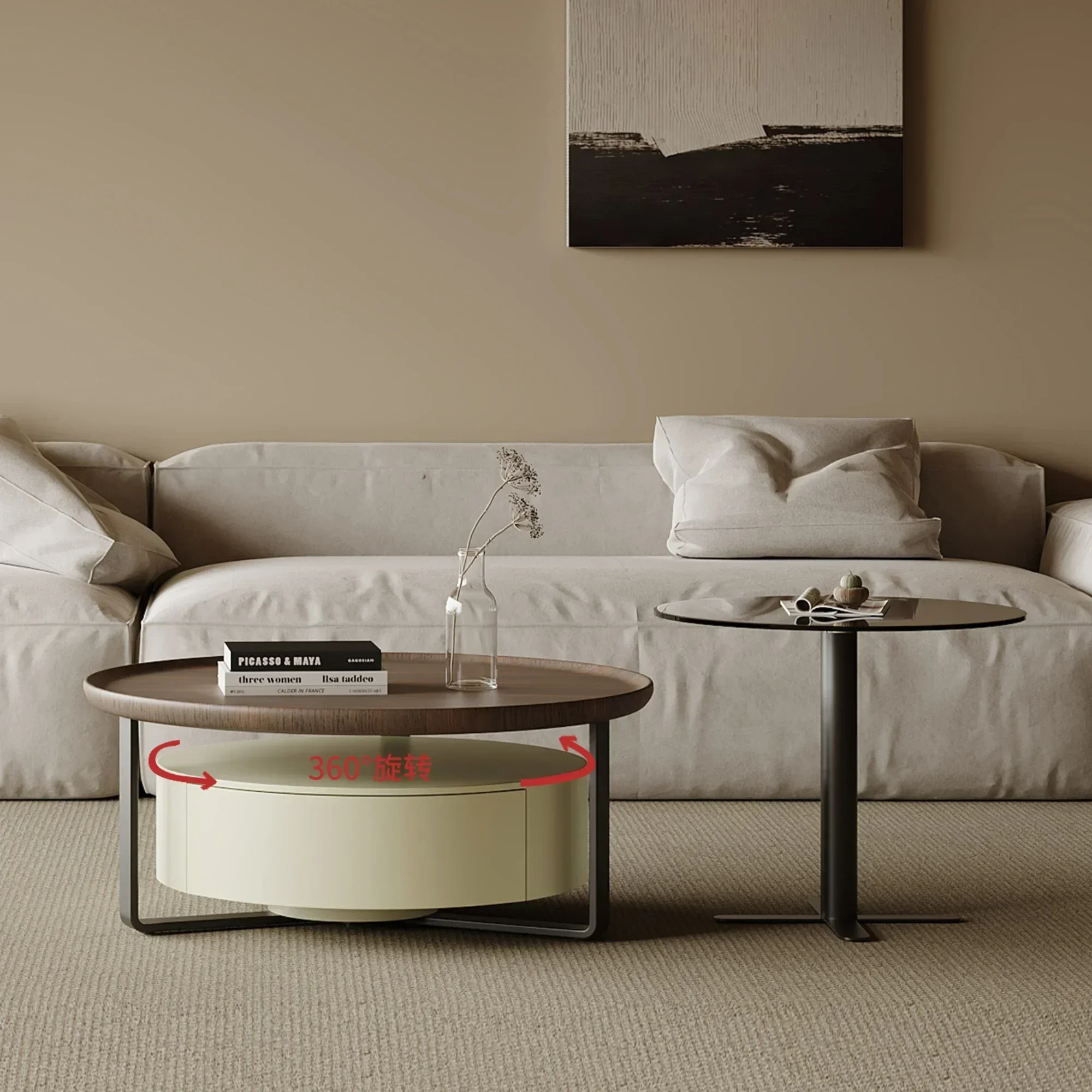 Вращающийся журнальный столик для небольшой квартиры: легкий люкс, современный, элегантный, минималистичный, комбинированный
Вращающийся журнальный столик для небольшой квартиры: легкий люкс, современный, элегантный, минималистичный, комбинированный