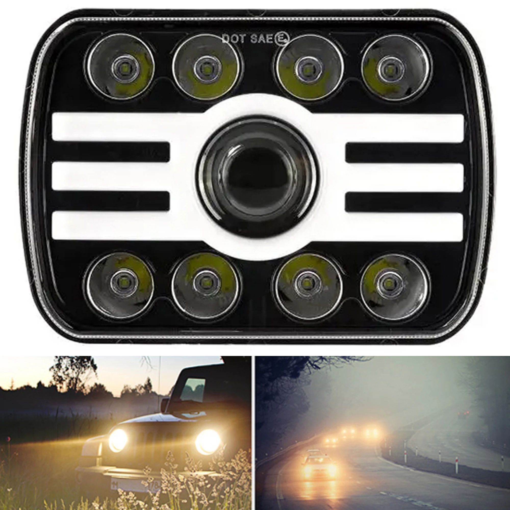 Подходит для Jeep Wrangler YJ 1 шт.7 дюймов9 квадратных светодиодных фар с шариками H4, разъем от 1986 до 1995, H6054, 6054, H6054LLH5054
Подходит для Jeep Wrangler YJ 1 шт.7 дюймов9 квадратных светодиодных фар с шариками H4, разъем от 1986 до 1995, H6054, 6054, H6054LLH5054