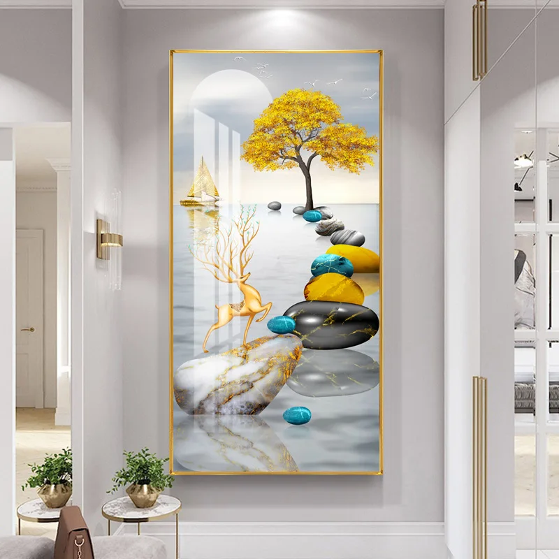opposite the entrance, the living room is decorated with light high-end paintings, and the new modern simple living room
opposite the entrance, the living room is decorated with light high-end paintings, and the new modern simple living room