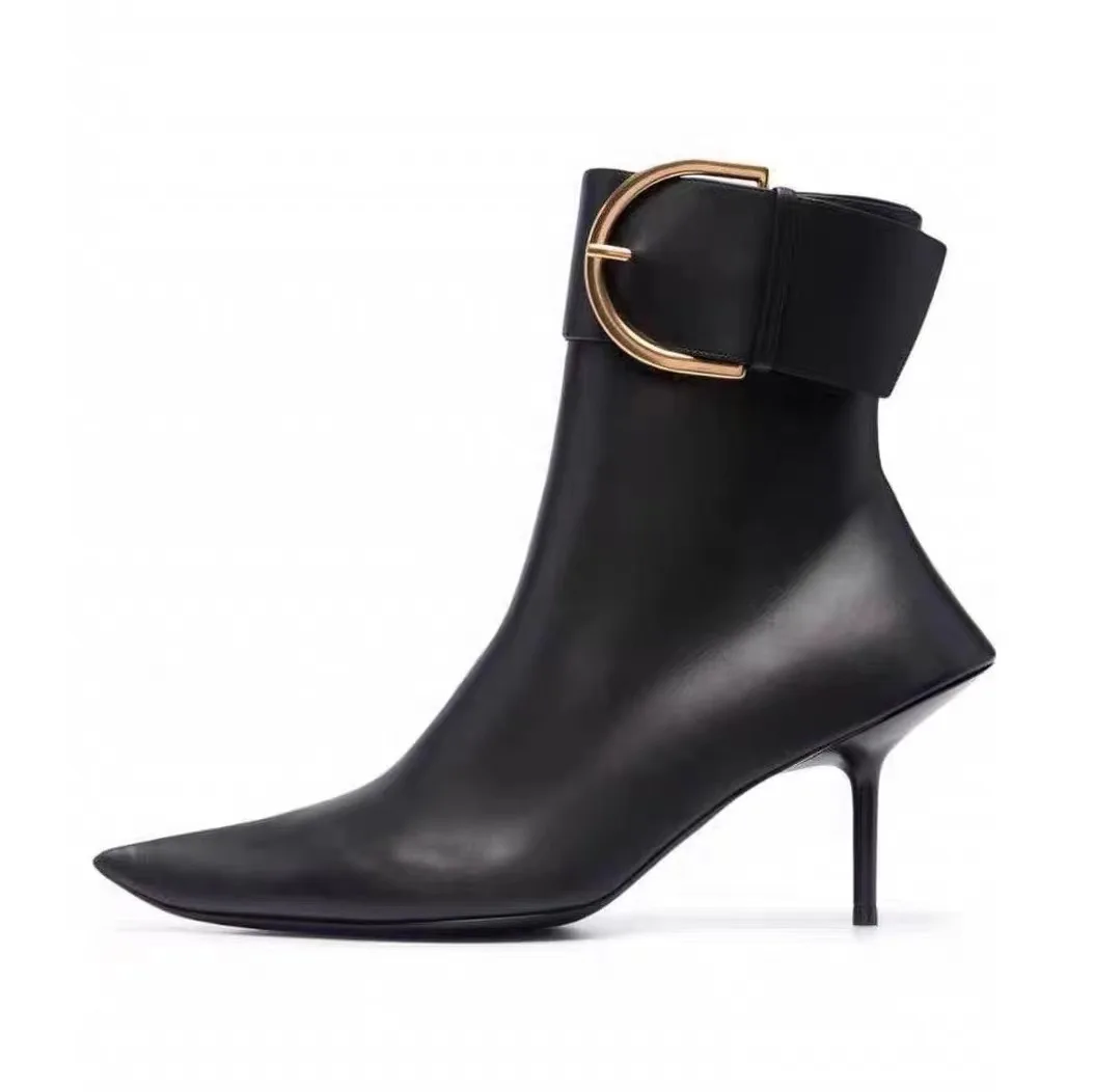 2023 Autumn/Winter New Short Barrel Belt Buckle Pointed Thin Heel Chelsea Boots Large Short Boots shoes for women
2023 Autumn/Winter New Short Barrel Belt Buckle Pointed Thin Heel Chelsea Boots Large Short Boots shoes for women