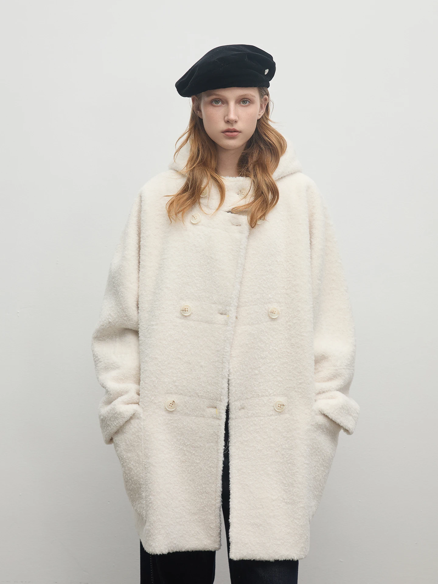 White Hooded BBeginning Poem Collection Thi Warm Faux Fur Coat Large Particle Jaet Korean Sle Long Sve Double Button
White Hooded BBeginning Poem Collection Thi Warm Faux Fur Coat Large Particle Jaet Korean Sle Long Sve Double Button